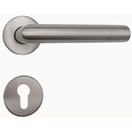 RIVA 108 door handle set with roses PZ/8mm, class 4, stainless steel