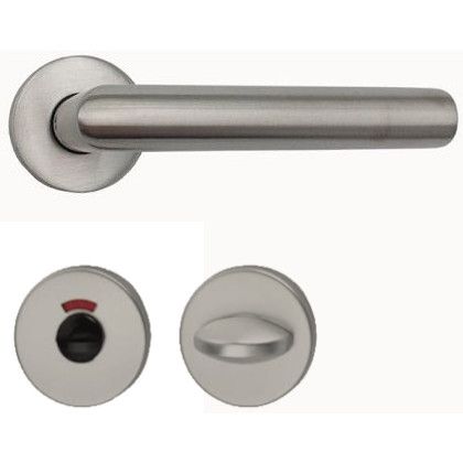 RIVA 108 door handle set with roses WC, class 4, stainless steel