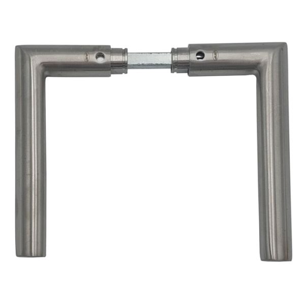 Pair of door handles IN.00.031 without roses, stainless steel