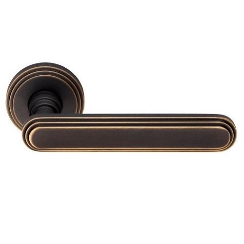 CHIC handle set with roses 004 BAC, matt bronze