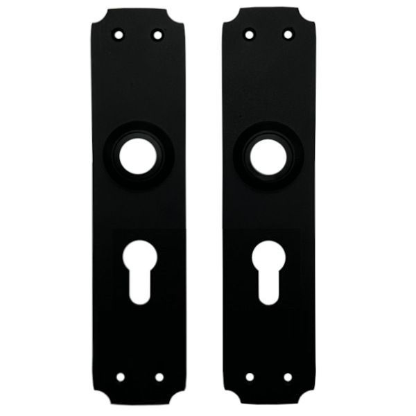 KURZEME set of backplates PZ 72mm, black steel