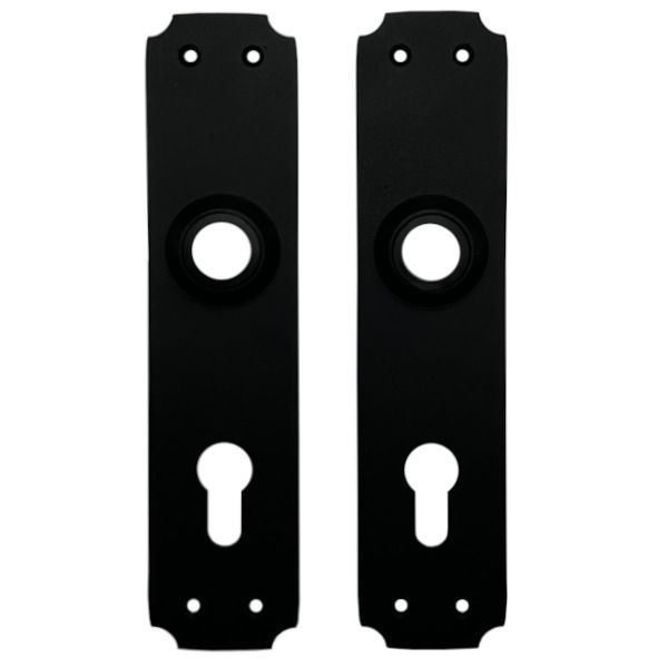 KURZEME set of backplates PZ 92mm, black steel