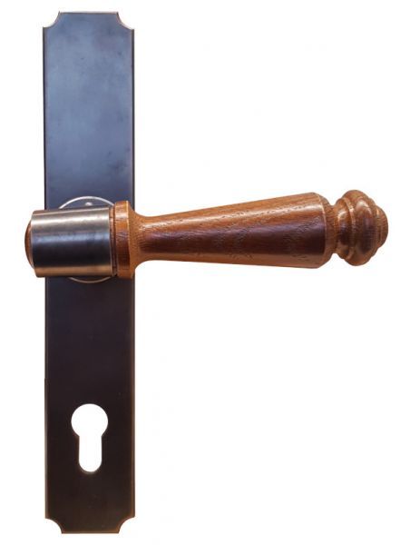 Turvakäepidemete komplekt puidust käepidemetega välisustele, PZ92 mm, KÄSITÖÖ