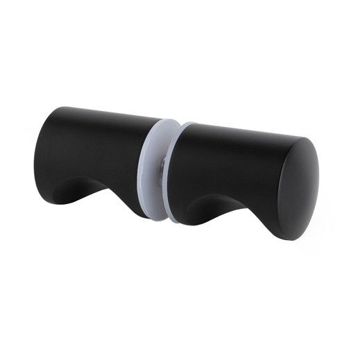 Double-sided door knob for glass doors Ø30mm, matt black