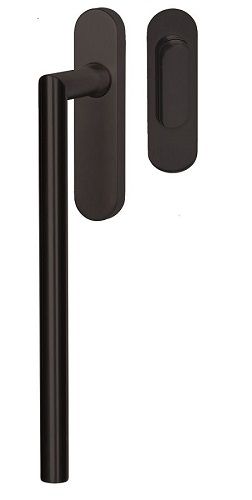 RONNY rõduukse käepide, mustaks värvitud antratsiit