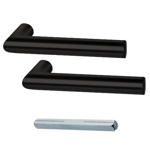 RONNY II Paar käepidemeid klaasustele ilma rosetita, matt must