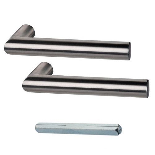 RONNY II käepideme paar klaasustele ilma rosetita, roostevaba teras