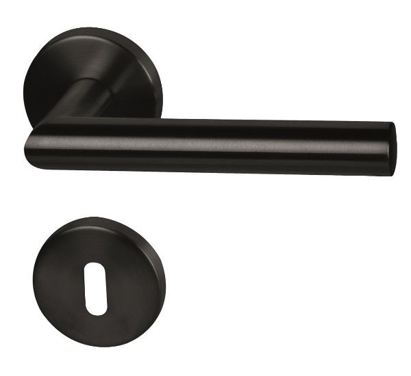 RONNY-R Käepideme komplekt ümaratel rosetidel BB, matt mustad