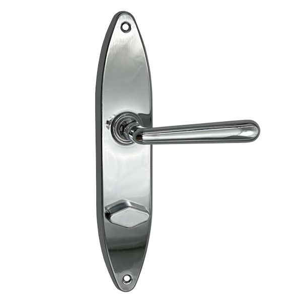 ANNA käepide / lingiplaadid komplekt WC 78mm, telg 8mm, poleeritud kroomitud