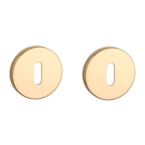 APRILE R BB round roses Ø 52mm, thickness 7mm, gold-tone polished