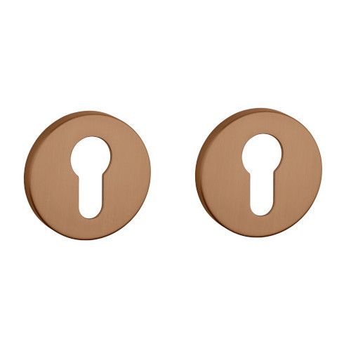 APRILE R PZ round roses Ø 52mm, thickness 7mm, copper-tone PVD matt