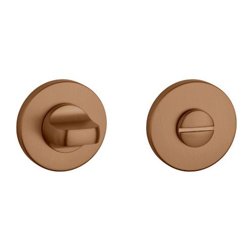 APRILE R WC turn 4x4/6/8mm, with round roses Ø 52mm, thickness 7mm, copper-tone PVD matt