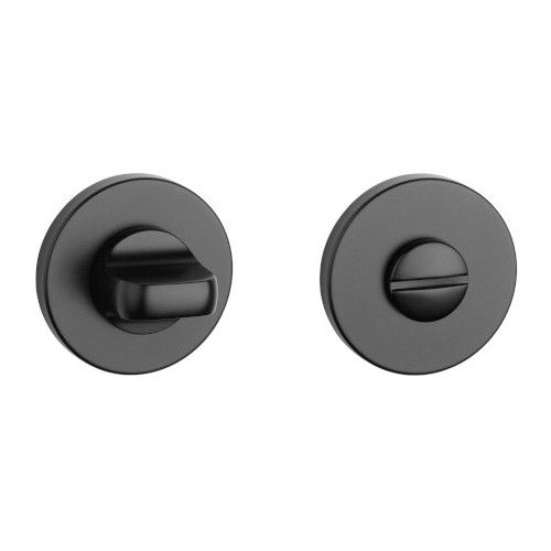 APRILE R WC turn 4x4/6/8mm, with round roses Ø 52mm, thickness 7mm, black