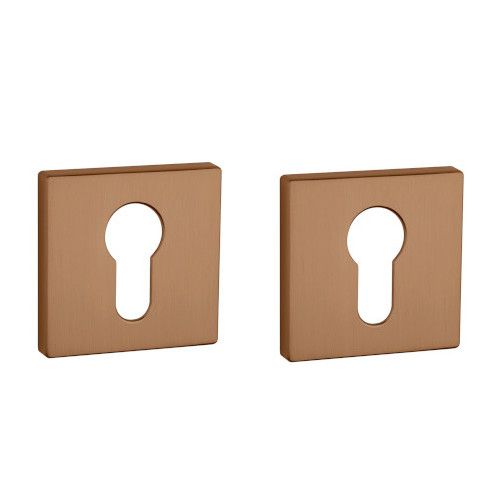 APRILE Q PZ square rose 53 x 53mm, thickness 7mm, copper-tone PVD matt