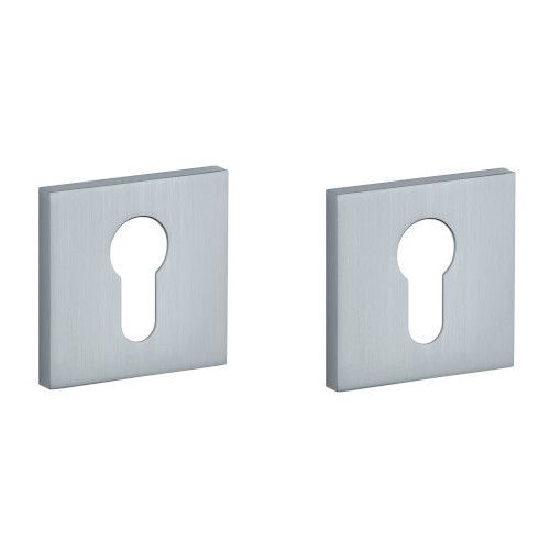 APRILE Q PZ square rose, 7mm, chrome-plated satin