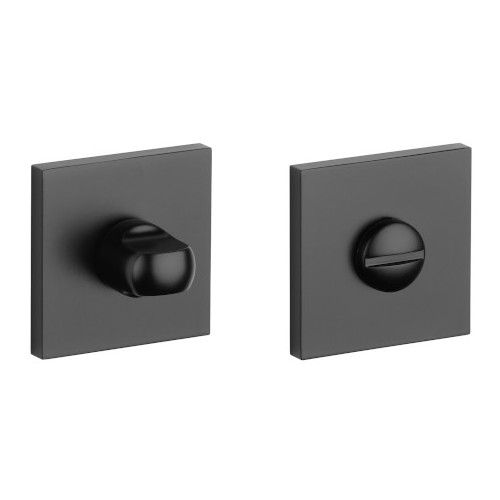 WC-stopper 4x4/6/8mm, nelinurksete rosettidega, 53 x 53mm, paksus 7mm, must