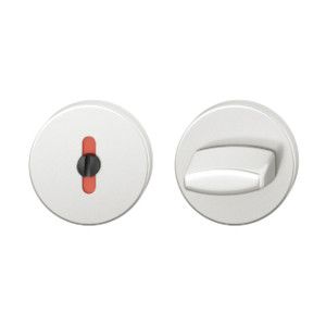Pair of key roses WC with knob and indicator, aluminium anodizedF1