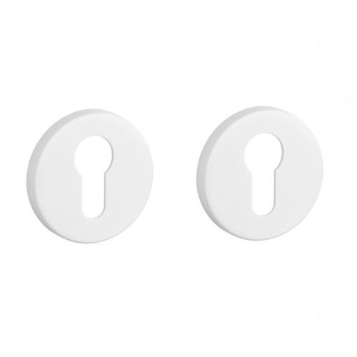 APRILE R PZ round roses, Ø 53mm, 7mm, matt white