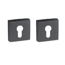 Angular roses Q08KY PZ, matt black RAL 9005