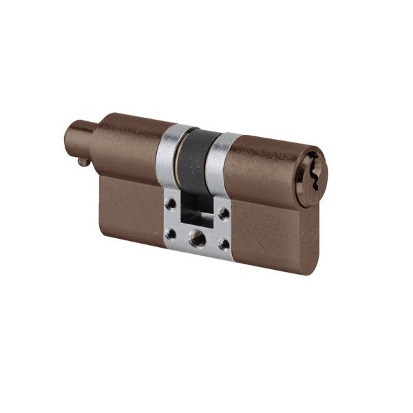 S11 modular cylinder with knob connector P30-30mm, 3 keys, chocolate PVD (TCH)