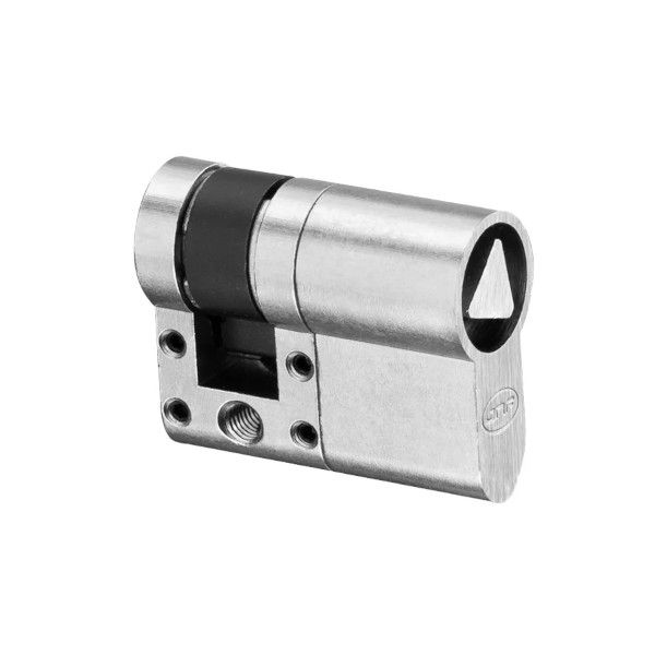 S11 Modular triangular key half-cylinder, 10–30 mm, nickel-plated satin