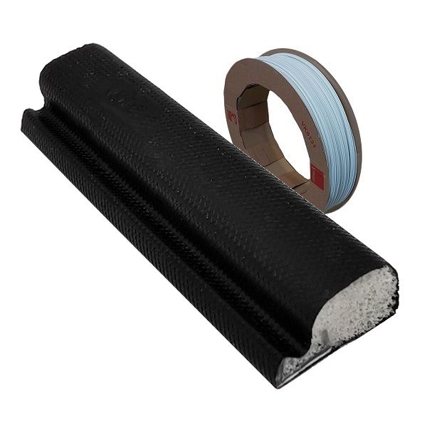 Aknatihend Schlegel QL-3012, must RAL9005 (rull 200 m)