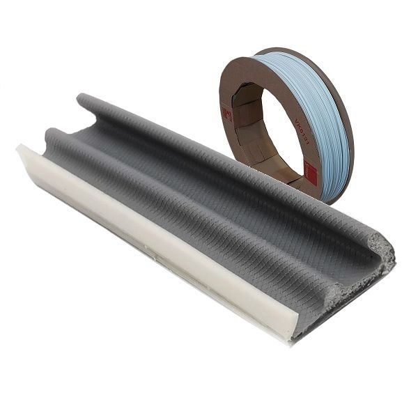 Weather seal Schlegel QL-3096, grey RAL7001, 8x12 (roll 200 m)