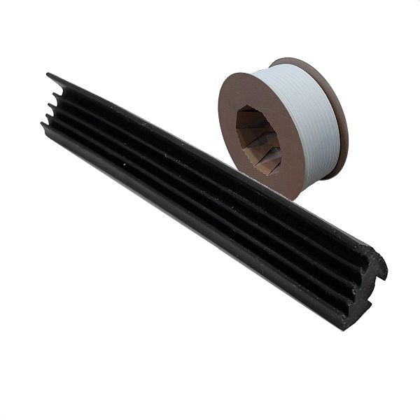 Glass weather seal ACA 4008, black (roll 50 m)