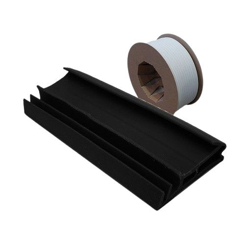 Weather seal, AC, 18mm, black - ROLL 150 m