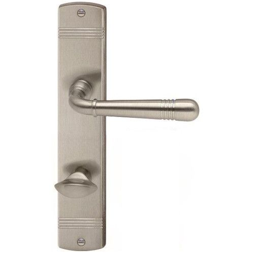 SCARLET-LS handle set with backplates WC, stainless steel look