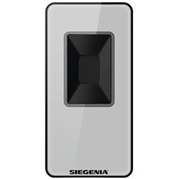 SI-BUS casing for surface fingerprint scanner, silver tone