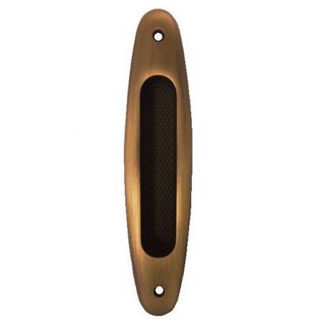 Sliding door handle, bronzed brass