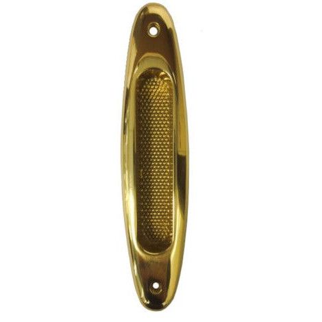 Sliding door handle, polished brass