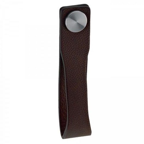 Leather handle for sliding doors, st.steel
