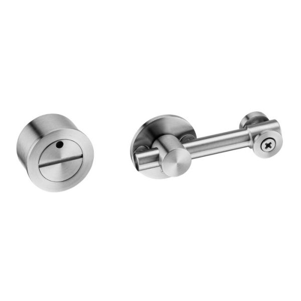 SM.060 Bathroom latch with indicator, stainless steel satin