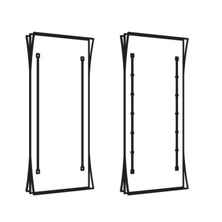 HAWA tensioner for 1 door leaf 1715-2275mm, set of 2 pcs., raw aluminum