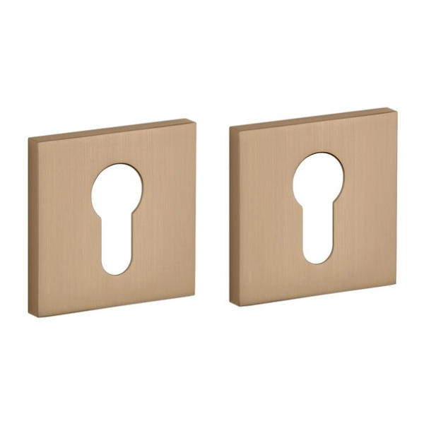 APRILE Q PZ square rose, 7mm, light brown metallic