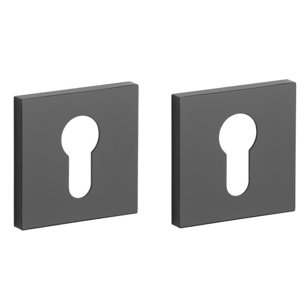 APRILE Q PZ square rose, 7mm, black