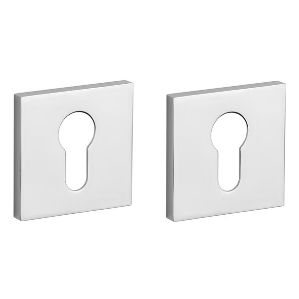 APRILE Q PZ square rose, 7mm, chrome-plated polished