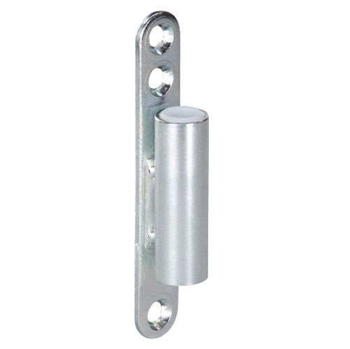 Middle part for glass door hinge, screw-on, polished stainless steel tone