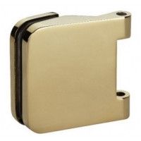 Hinge for glass doors, 3-part, gold tone PVD
