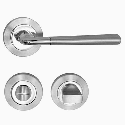 TESS käepide/roseti komplekt 102 WC 233NT, kroomitud satiin+läikitud