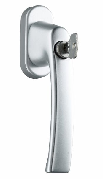 Lukustatav aknakäepide GLOBE 35/10, F1, hõbedane