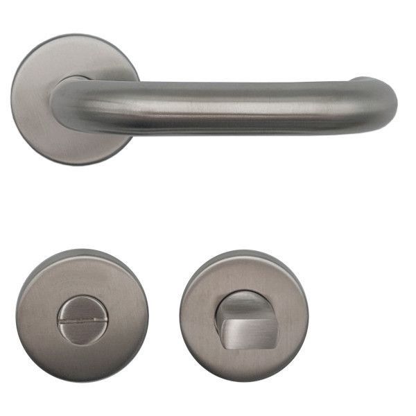 TRAMIN handle/rose set.WC EN-1906-BK3, stainless steel