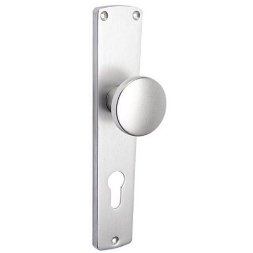 Door knob on long backplate, aluminium F1