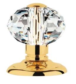 VERONICA door knob 80mm, polished brass in gold tone