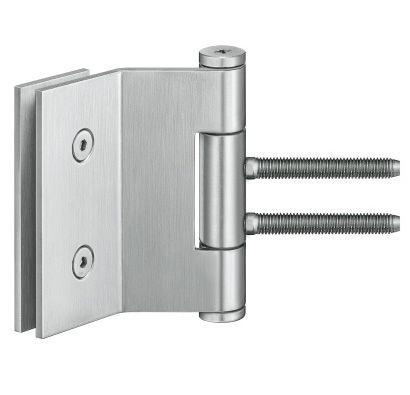 Glass door hinge VG 3990 K, stainless steel, left