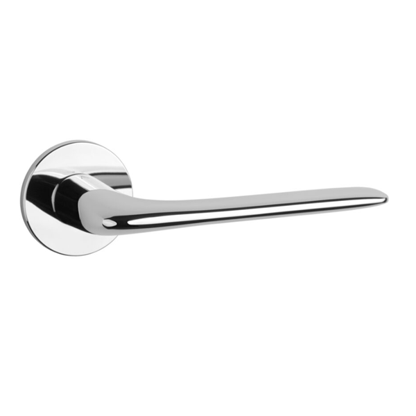 AS VIOLA BAC handle set with round roses, chrome-plated, polished