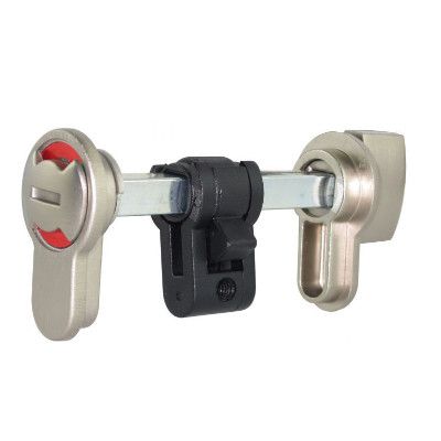 WC module with indicator for PZ lock, door thickness up to 80mm, nickel-plated