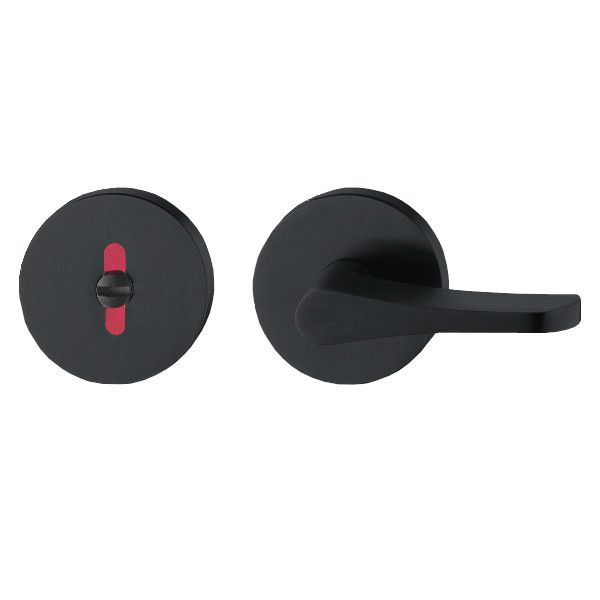 WC rosett 12 1735 00488 koos pikendatud peatuse ja indikaatoriga, ukse paksus 39-58 nmm, must matt